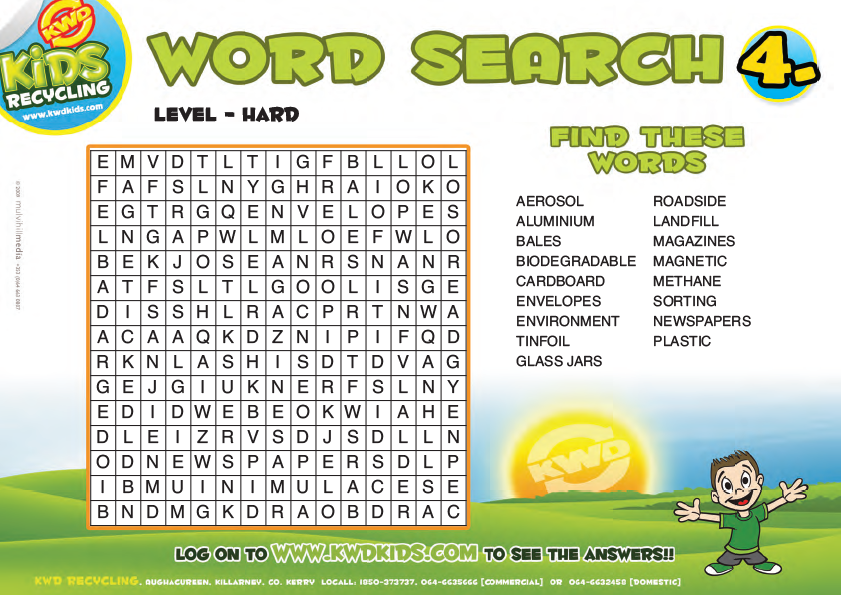 Wordsearch No.4 - Level: Hard